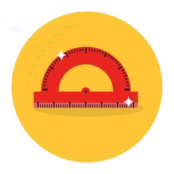 Measurement ruler, slide ruler in flat style vector