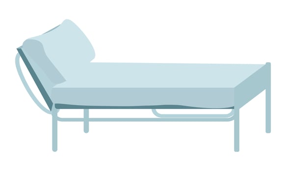 Medical exam table semi flat color vector object