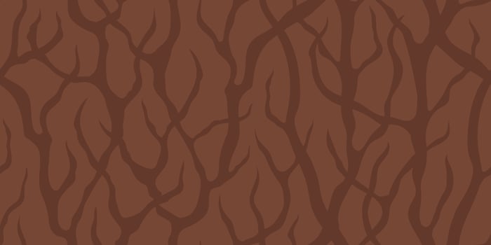 ABSTRACT VECTOR SEAMLESS LIGHT BROWN BANNER WITH BROWN THICKETS OF TREE BRANCHES