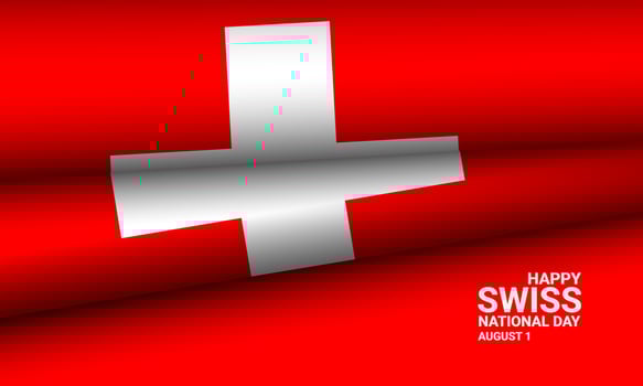 Swiss National Day Background. vector