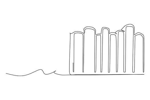 Continuous one line drawing of a stack of books. Vector illustration for education supplies back to school theme or concept