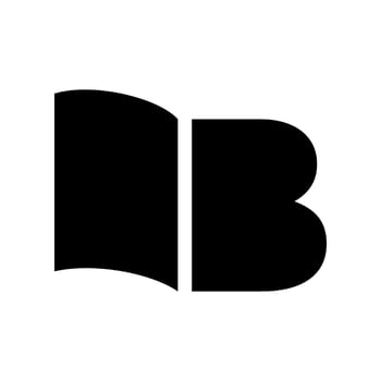Letter B book icon design vector