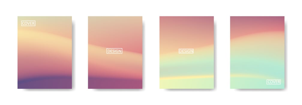 Set of abstract background with beautiful gradation color, colorful background for poster flyer banner backdrop.vertical banner.cool fluid background vector illustration