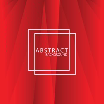 Elegant paper cut red wave banner background. Design template vector