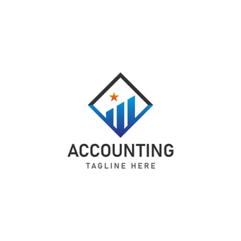 business accounting logo icon design vector