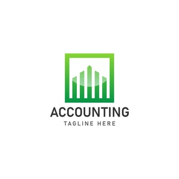 business accounting logo icon design vector