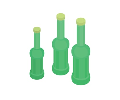 Isometric style illustration of drink bottle vector