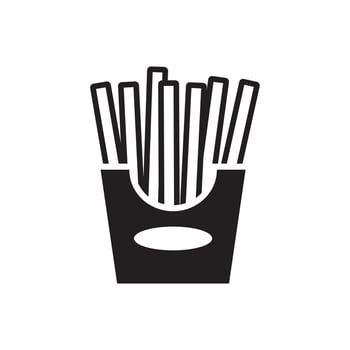 French Fries icon template black color editable. French Fries icon symbol Flat vector illustration for graphic and web design.