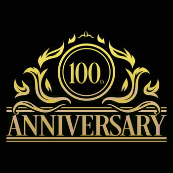 Luxury 100th Anniversary Logo illustration vector.Free vector illustration