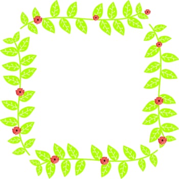 green leaves border for design. vector
