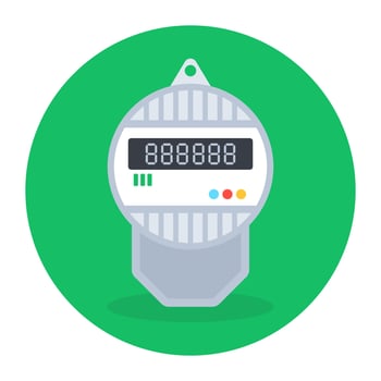 Editable design of electric meter icon vector