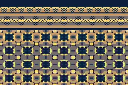 An Abstract Fabric Design based on geometric shapes, flowers and the lingo of the sun. vector