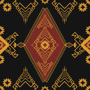 Geometric Design Combines Asian Fabric Motifs. For Making Background Images and Various Fabric Patterns That Want to Stand Out. vector