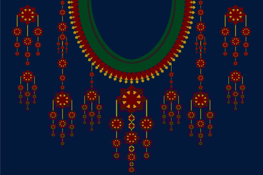 Traditional and Retro Style Fabric Design. Designed to be used to Decorate the Neck and More. vector