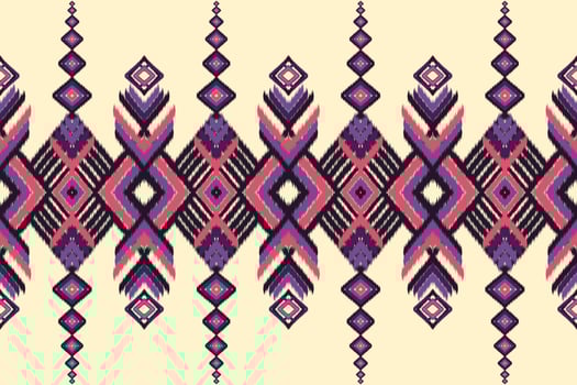 Geometric ethnic oriental pattern traditional Design for background,carpet,wallpaper,clothing,Batik,fabric,Vector illustration embroidery style. vector