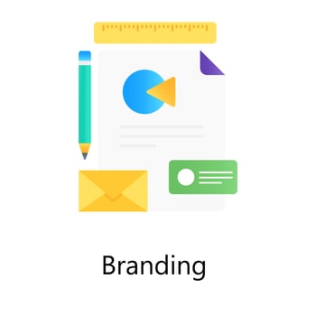 Stationery with paper showcasing branding vector