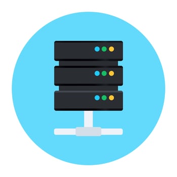 Big data in modern flat rounded style vector