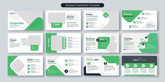 Creative business presentation slides template design. Use for modern presentation background, brochure design, website slider, landing page, annual report, company profile vector