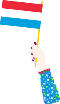 Flag Of Luxembourg vector