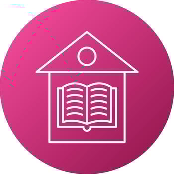 Home Schooling Icon Style vector