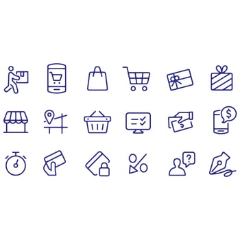 shopping icons vector design