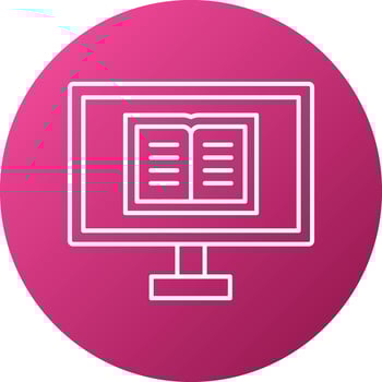 Online Learning Icon Style vector