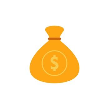 bag of money flat design vector illustration