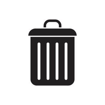 Bin Vector icon template black color editable. Bin Vector icon symbol Flat vector illustration for graphic and web design.