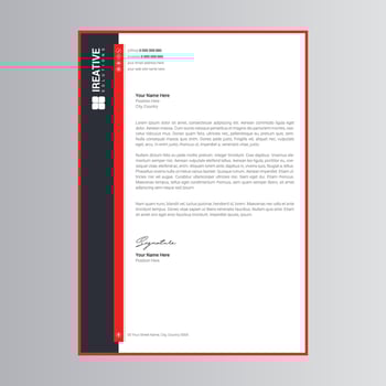 Clean and Modern Letterhead Template vector