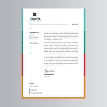 Clean and Modern Letterhead Template vector