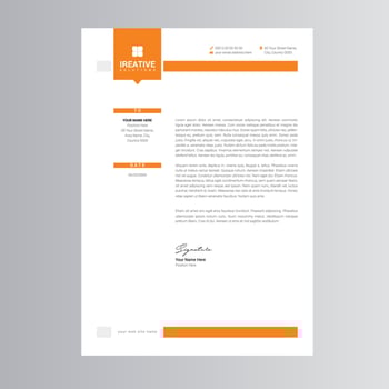 Clean and Modern Letterhead Template vector