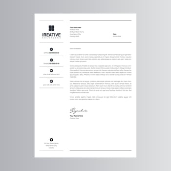 Clean and Modern Letterhead Template vector