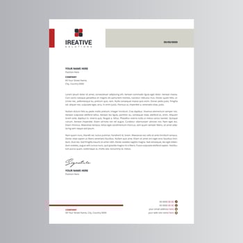 Clean and Modern Letterhead Template vector