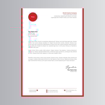 Clean and Modern Letterhead Template vector