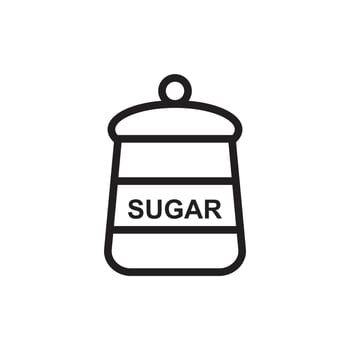 Sugar icon template black color editable. Sugar icon symbol Flat vector illustration for graphic and web design.