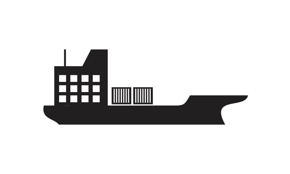Barge icon template black color editable. Barge icon symbol Flat vector illustration for graphic and web design.