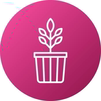 Plant Pot Icon Style vector
