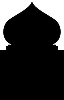 Mosque door silhouette for ramadan decoration vector
