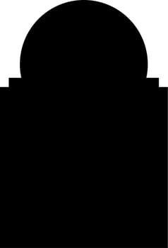 Mosque door silhouette for ramadan decoration vector