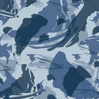 abstract brush art camouflage blue sea ocean pattern military background ready for your design vector