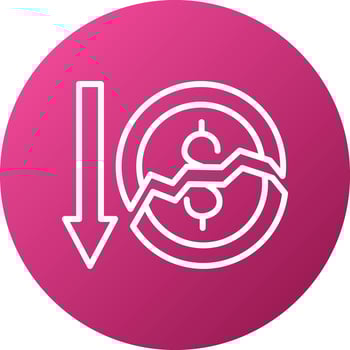 Bankrupt Icon Style vector