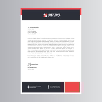 Clean and Modern Letterhead Template vector