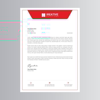 Clean and Modern Letterhead Template vector
