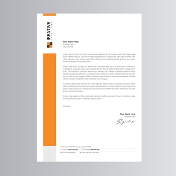 Clean and Modern Letterhead Template vector