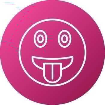 Tongue Out Icon Style vector