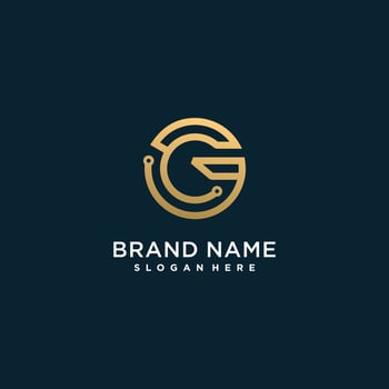 letter G logo with modern golden creative concept for company or person Premium Vector part 1