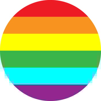 Rainbow color in circle shape for template, banner and background. vector