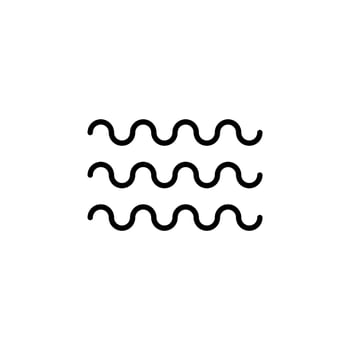 Ocean, Water, River Solid Line Icon Vector Illustration Logo Template. Suitable For Many Purposes.