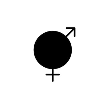 Gender, Sign, Male, Female, Straight Solid Line Icon Vector Illustration Logo Template. Suitable For Many Purposes.