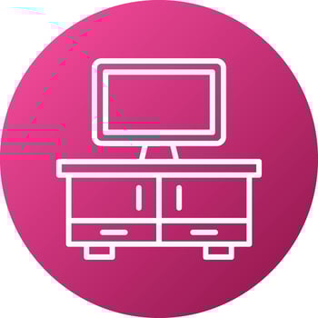 Tv Table Icon Style vector